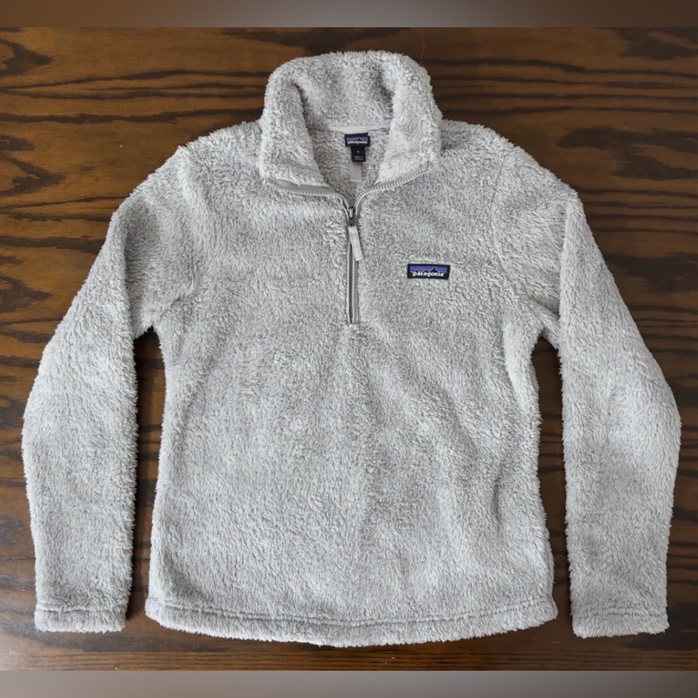 Patagonia Women's Los Gatos 1/4 Zip Fleece Pullover Fuzzy Gray Size Small